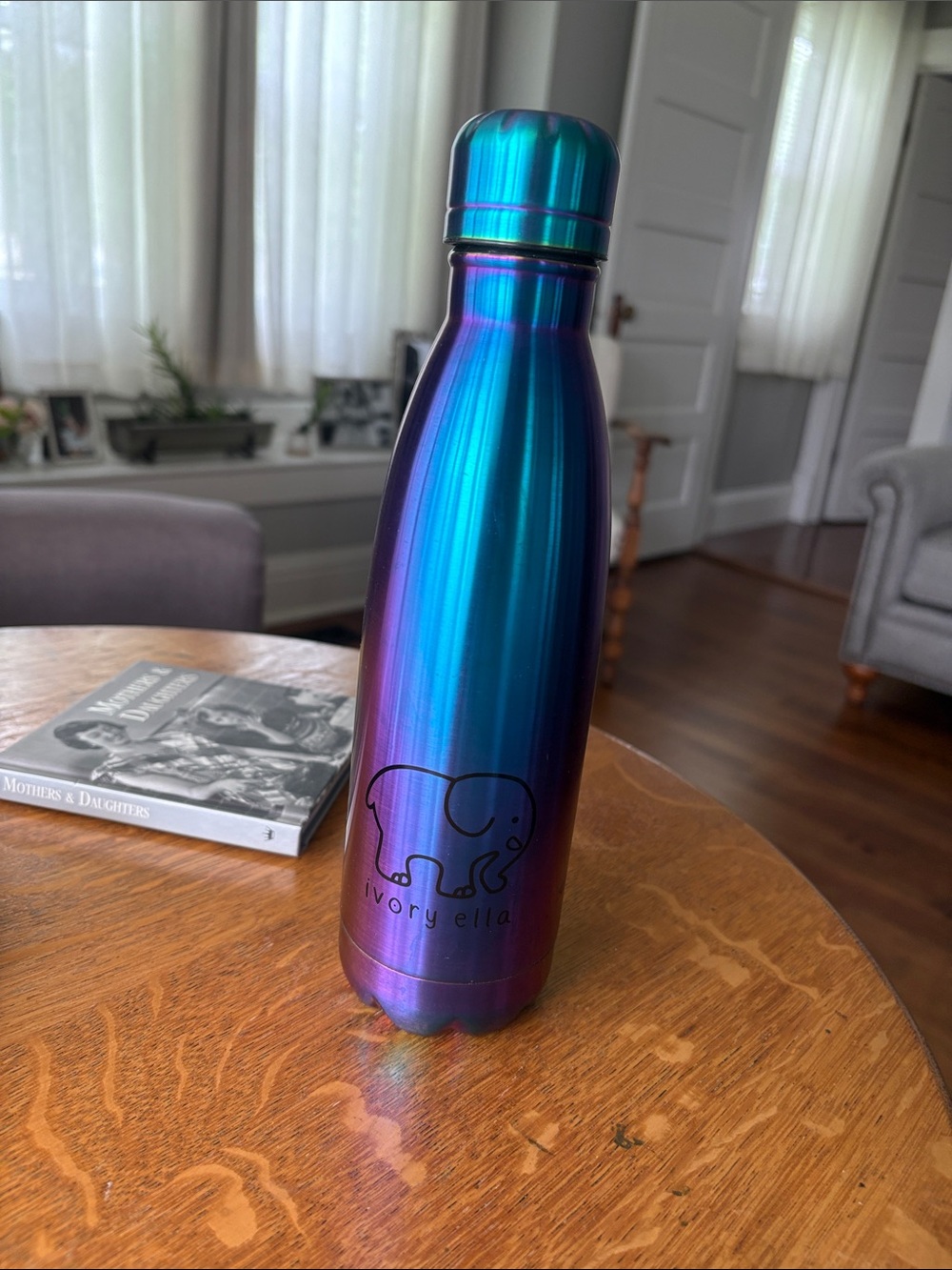 ivory ella Iridescent Blue and Purple Stainless Steel Water Bottle